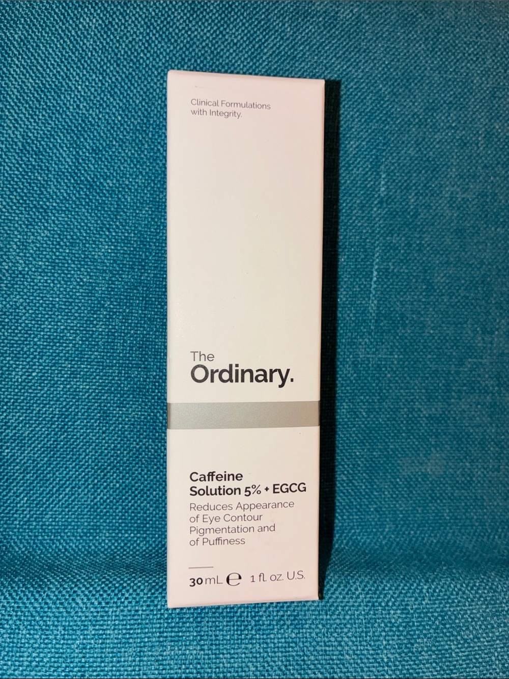 The Ordinary Eye Serum Box - White and Gray Packaging